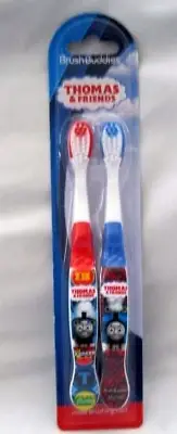 Thomas the Train Bright Smile Oral Hygiene Dual Toothbrush Set-1 Blue 1 Red-New!