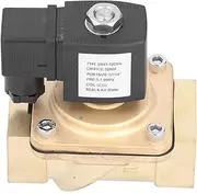 Brass Electric Solenoid Valve, Normally Closed Diaphragm Type 1.3 Inch Electric Accessories Model 2W41-32GBN for Water Air Gas (DC24V)