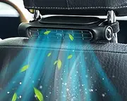 USB Car Fans, Front and Back seat Cooling Fans, Adjustable 3 Wind Speeds, With a USB Cable, Air Circulation Car Headrest Fans, for Sedan, SUV, RV, Truck, Camping Accessories, Adults and Childrens use