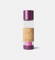 Full circle tea time 19 oz. glass travel bottle Purple