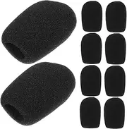 ERINGOGO 10pcs Microphone Windscreen Covers Dense Sponge Mic Accessories for Enhanced Audio Quality Easy to Install Compatible with Multiple Microphone Models for Stage and Studio Recording