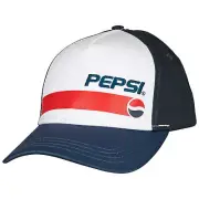 Pepsi Cola Classic Brand Adjustable Snapback Hat Blue