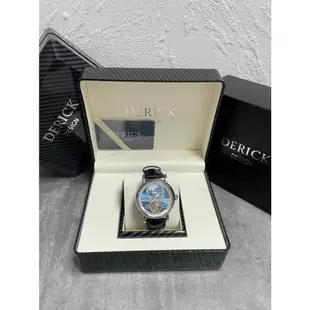 Derick 德理克 男手錶 指針式  金屬錶款  鋼帶 鋼帶錶 商務錶 石英錶 日月星辰 刻度