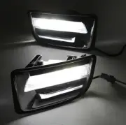 1 Pair LED Daytime Running Lights Fog Light DRL For ISUZU D-MAX DMAX 2014-2017