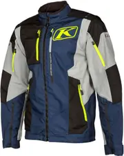 Klim Dakar, textile jacket , color: Dark Blue/Light Grey/Black/Neon-Yellow , size: S