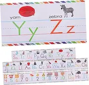 HAPINARY 2Pcs Alphabet and Number Line Bulletin Board Classroom Wall Decor Upper Lowercase Letters Numbers Learning Posters for Home and School