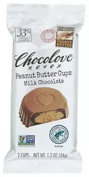 Chocolove Peanut Butter Cups Milk Chocolate 1.2 Oz Pack Of 4
