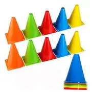7 Inch Plastic Sport Training Traffic Cones- Set of 10, 5 10 Pcs