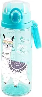 Home Tune 23oz Kids Water Drinking Bottle - Tritan BPA Free, Wide Mouth, Auto Flip Cap, Secure Lock, Easy Open, Lightweight, Leak-Proof Time Marker Water Bottle for Girls & Boys - Llama