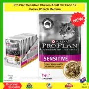 Pro Plan Sensitive Chicken Cat Food 12 Packs 12 Pack Medium | NEW AU