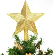 Glitter Christmas Star Tree Topper for Holiday Decorations