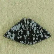 F05422# 1 Pair Natural Matched black snowflake obsidian Pendant Earrings Bead