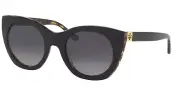 New TORY BURCH Sunglasses TY 7097 1601/T3 Black Frame Gray Fade Polarized Lenses
