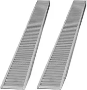 2X Heavy Duty Aluminum Loading Ramps for Trailers, Trucks, ATVs, Motorbikes & Machinery - 2.5m, 2800kg Capacity, Reinforced Base, Auto-Locking for Easy Loading