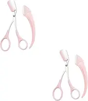 SHERCHPRY 2 Sets Eyebrow Scissors with Comb Lightweight Eyebrow Trimmer Scissors for Women Easy to Use Grooming Tool for Precise and Styling