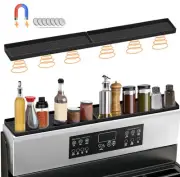 30 Inch Silicone Magnetic Stove Top Shelf, Kitchen Shelf Over Stove Spice Rac...