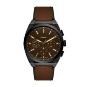Fossil Everett Chronograph Brown Leather Watch FS6108