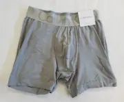 Calvin Klein (2- Pack) Men's STEEL Cotton BOXER BRIEF (Small 28-30") Gray - NWT
