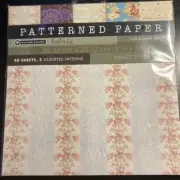 Autumn Leaves 8" x 8" Patterned Paper "Thrift Store" 40 Sheets 5 Patterns
