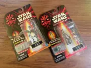 Star Wars Episode 1 Commtech Holographic Chip Gasgano & Watto Set Hasbro 1998