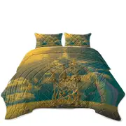 Cool Dark Art Human Skeletons Tree Under the Rainbow Coverlet