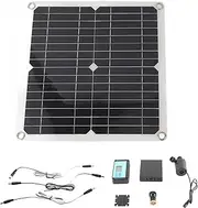 Solar Water Pump Kit 50W Solar Panel 22W Water Fountain Pump with Battery Box Timing Controller DC12V