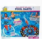 Go Play! Bullseye Splash Pool Darts, Safe Rubber Tipped Darts, Poolside Dart Game, Water Play Dart Set, Suitable for Kids Aged 8+