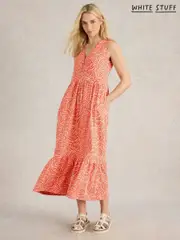 White Stuff Red Cameron Jersey Maxi Dress (F97324) | $159