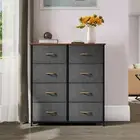 TAUS 8 Drawers Dresser Fabric Storage Shelf Organizer for Living Room Bedroom
