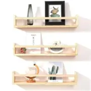 Set of 3 Floating Wall Shelves Storage Display Shelf 24inch Book Shelf Brackets