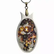 SERICHO pallasite Meteorite slice Pendant Necklace - from Kenya QB105