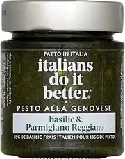 Italians Do It Better Pesto Alla Genovese Sauce, 135g – Italian Pesto Sauce with Fresh Basil and Pine Nuts, Ideal for Penne, Spaghetti, Pasta Sauce, Italian Made