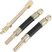 X AUTOHAUX 1 Set 180 Degrees Copper Tire Valve Extension with Flexible Plastic 100mm Tyre Valve Stem Extender for Car Motorcycle RV Truck Bike