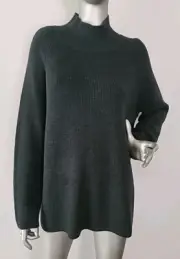 Eileen Fisher Ivy Turtle Neck Raglan Top Sweater L $258