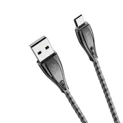 U56 Metal Armor Micro USB Charging Data Sync Cable For Android Smartphone 1.2M