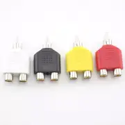 RCA Y Splitter AV Audio Video Plug Converter 1 Male to 2 Female Adapter Plug