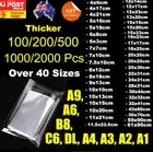 Clear Self Seal Adhesive Cello Cellophane Resealable Bags DL B5 C6 A4 A3 A2 A1