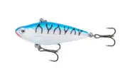 Clam Psycho Shad 1/4 oz - Glow Rainbow Tiger - Lipless Ice Fishing Lure