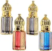 Ciieeo Retro Glass Perfume Bottle Vintage Essential Oil Storage Refillable Decorative Bottles for Travel Elegant Design with Cap for and Everyday Use