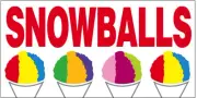 12x6" DECAL STICKER - SNOWBALLS Food Truck Restaurant Store Sign wb