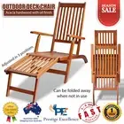Acacia Hardwood Deck Chair In/Outdoor Garden Patio Folding Sun Lounger Furniture