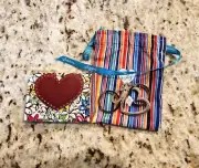 Brighton Charms 3 Set Love Heart Notepad SILVER Plate w/ Bag New