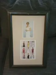 Framed Princess Diana Royal Gowns 9 Stamps / 1 with Certificate of Authenticity
