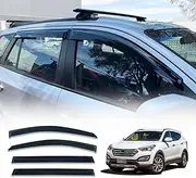 OAD4X4 Weathershields Compatible with Hyundai Santa Fe CM 2006-2012, Weather Shields Window Visors Wind Deflectors Sun Rain Guard 4PCS Set