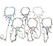 Dream Catcher Chip Stone Leaf Dangle Harem Anklet Toe Ring Boho Hippie Jewelry