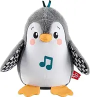 Fisher-Price Plush Baby Toy Flap & Wobble Penguin with Music and Motion for Tummy Time to Sit-at Sensory Play