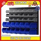 30 Bin Wall Mounted Storage Rack Shelf Organiser Nuts Bolts Garage Containers AU