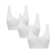 Nevenka 3 Pcs Seamless Sports Bras with Removable Pads Yoga Vest-Set2
