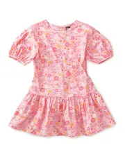 Tea Collection Drop Waist Ruffle Hem Dress
