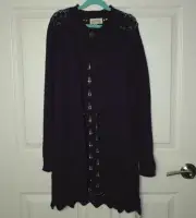 NWT Girl's Persnickety Clothing Plum Crazy Purple Ellery Long Cardigan 12